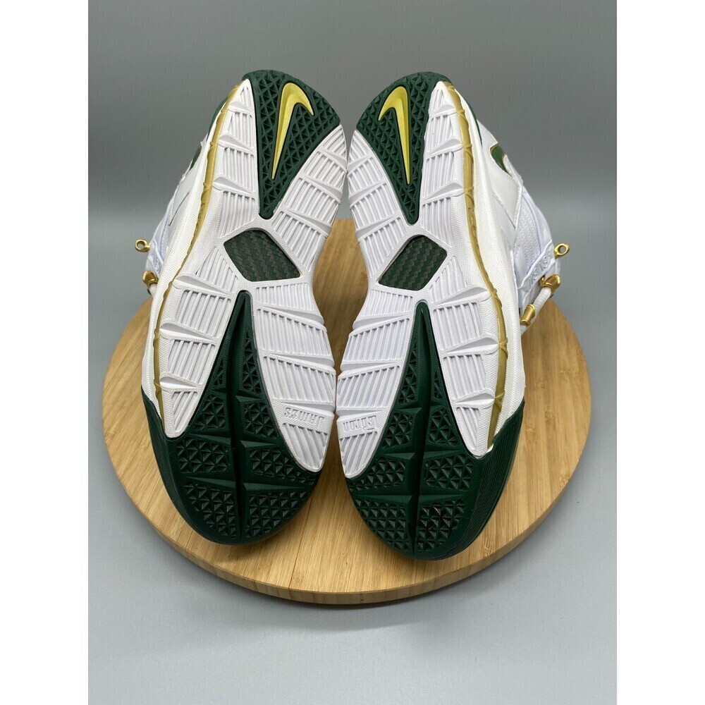 Nike Shoes Mens Size 6 White Green Gold LeBron 3 Sneaker Lace Up Mid AO2434-102 - Picture 9 of 12